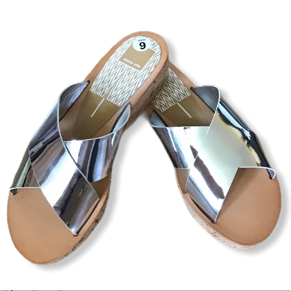 NWT dolce vita silver sandals